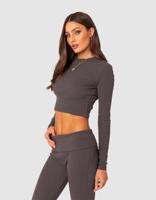 EDIKTED - Coffee Break Ribbed Top