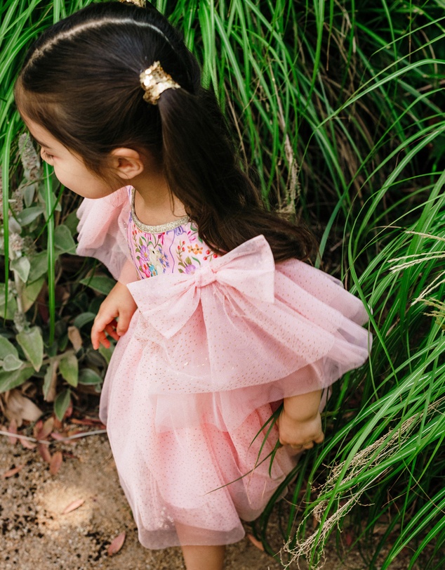 Fleur Harris - 'Bunnies & Bows' Sparkling Tutu Dress in Pink