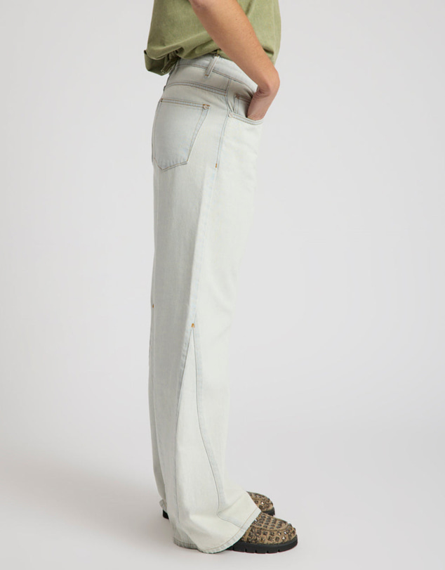 ONE TEASPOON - Cruisers Mid Waist Panel Bootcut Flare Denim Jeans - Arctic Blue