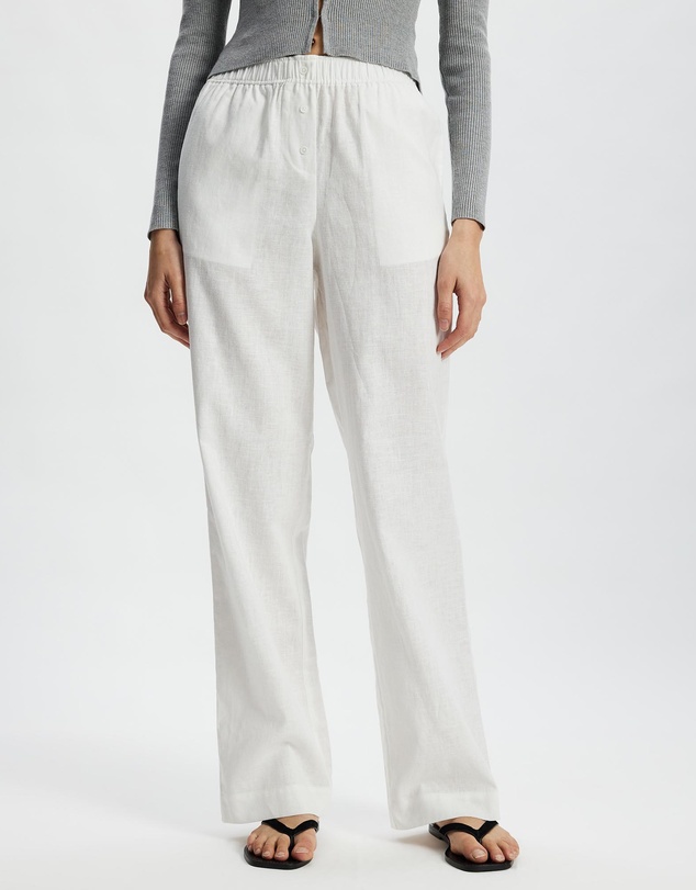 White By FTL - Robin Linen Pants