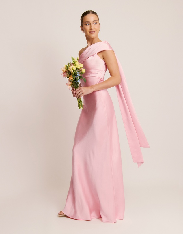 Six Stories - Drape One Shoulder Bridesmaid Dress