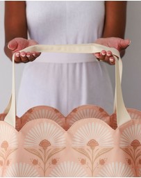 Sky Gazer - Scalloped Edge Beach Bag- Rosebud Pink
