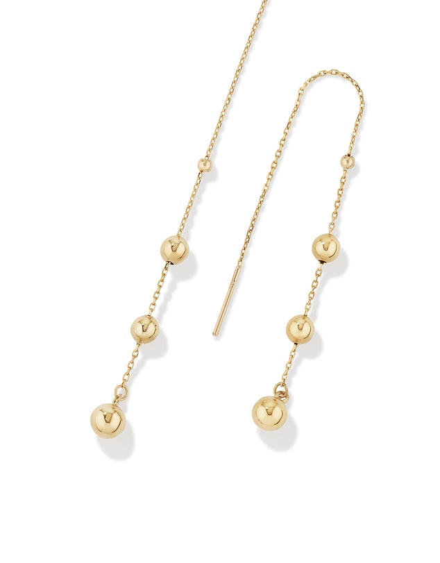 Michael Hill - Bead Thread Earrings in 10kt Yellow Gold