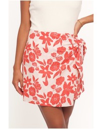Petal & Pup - Calypso Wrap Mini Skirt - Red Floral