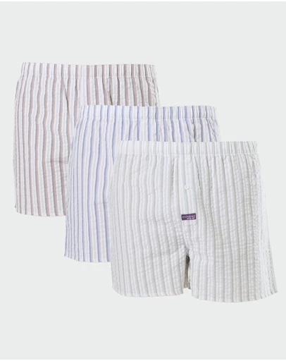 Mitch Dowd - Mitchdowd Mens 3 Pack Stripes Boxer Shorts