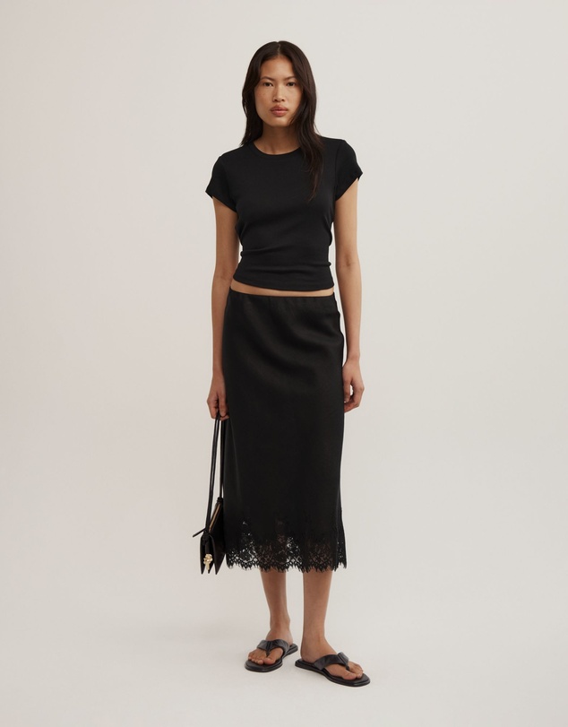 Witchery - Linen Lace Midi Skirt