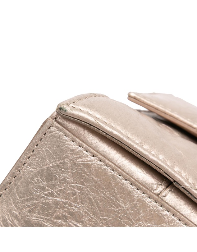 Pre-Loved by Azura Reborn - Pre-Loved Small Metallic Calfskin Crush Chain Shoulder Bag