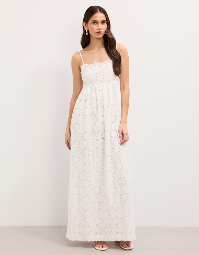The Fated - Calista Broderie Maxi Dress