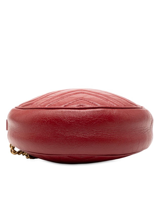 Pre-Loved by Azura Reborn - Pre-Loved Mini GG Marmont Matelasse Leather Round Crossbody