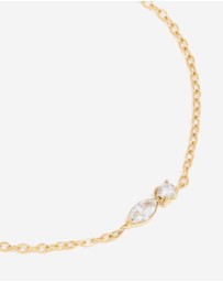 Lovisa - Waterproof Gold Plated Stainless Steel April Cubic Zirconia Birthstone Bracelet