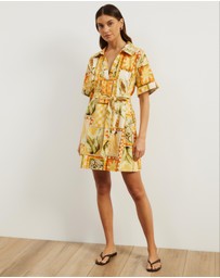 Atmos&Here - Britt Linen Blend Belted Mini Dress