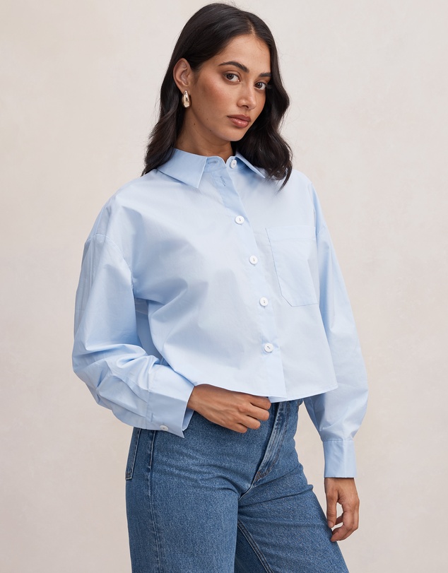 Forever New - Dom Cotton Cropped Shirt
