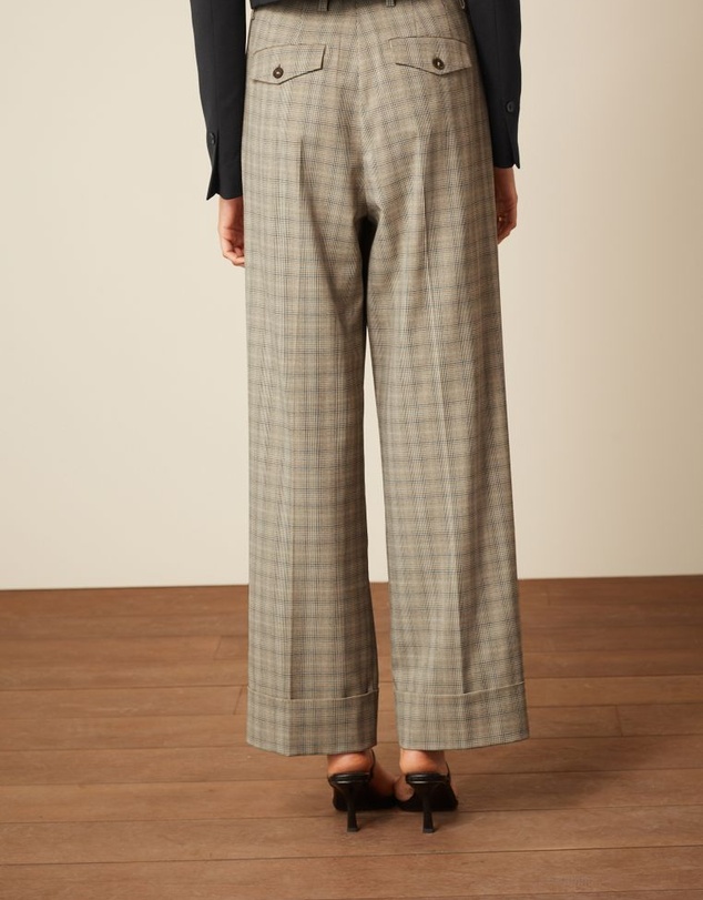 NEXT - Wide Leg Turn-Up Trousers