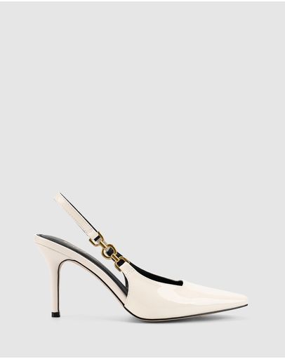 Chalk White Patent Leather