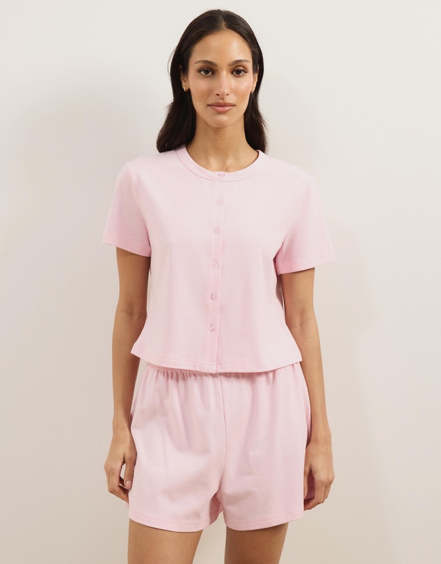 Atmos&Here - Belle Short Sleeve Button Up Shorts Set