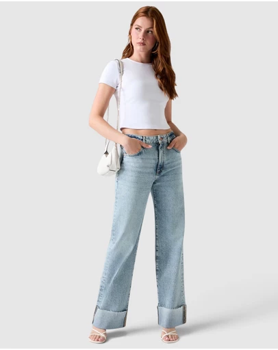 GUESS - High-Rise Rey Wide Leg Jeans