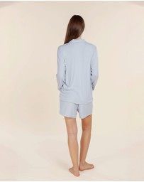 Gingerlilly - London Ribbed Long Sleeve Button Up Top