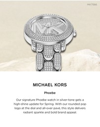 Michael Kors - Phoebe Silver Tone Analogue Watch