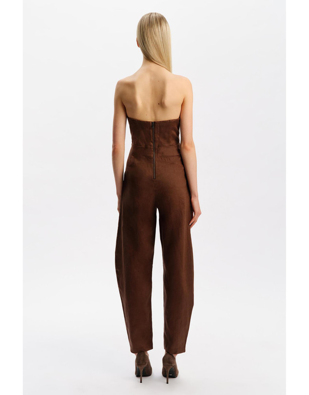 Bardot - Lysette Barrel Linen Jumpsuit