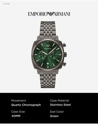 Emporio Armani - Gunmetal Chronograph Watch