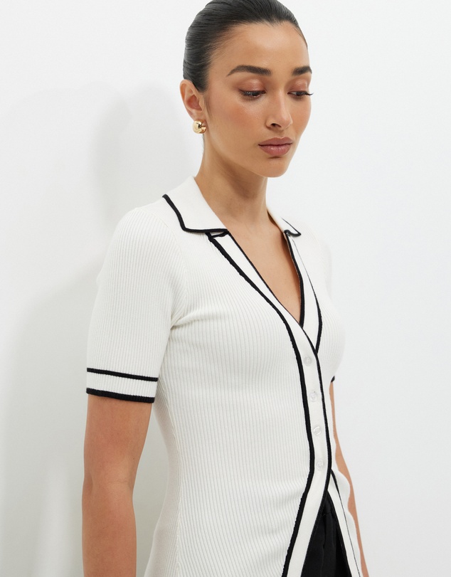 Calli - Lari Short Sleeve Rib Knit