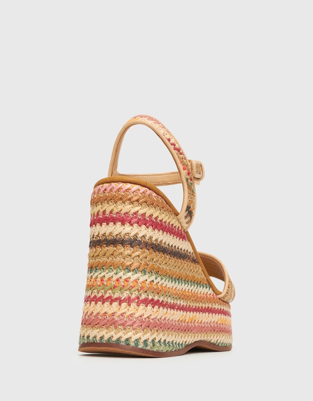 Betts - Fame Raffia Platform Wedges