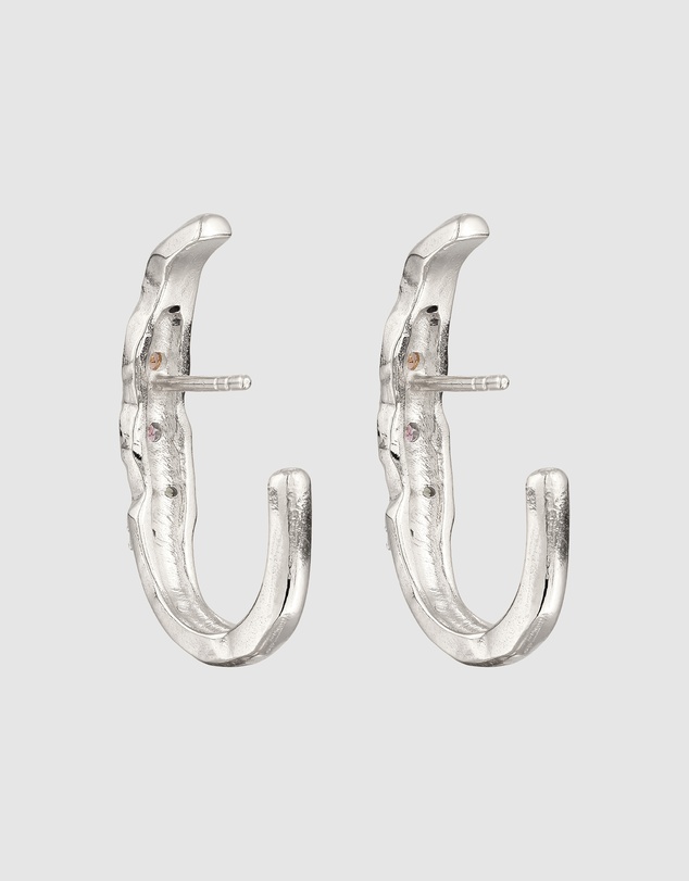 Haze & Glory - ICONIC EXCLUSIVE - Celestial Molten Hoop Earrings in 925 Sterling Silver