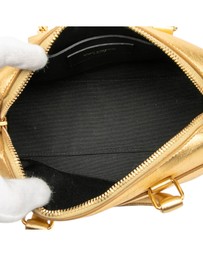 Pre-Loved by Azura Reborn - Pre-Loved Toy Metallic Leather Classic Duffle Satchel