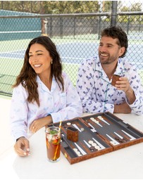 Sant And Abel - Women's Tennis Bows Long PJ Set