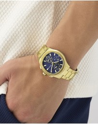 GUESS - GUESS Men's Gold-Tone Multifunction Watch