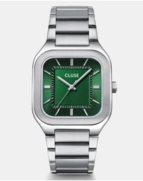Cluse - Quadrus Steel, Green, Silver Colour