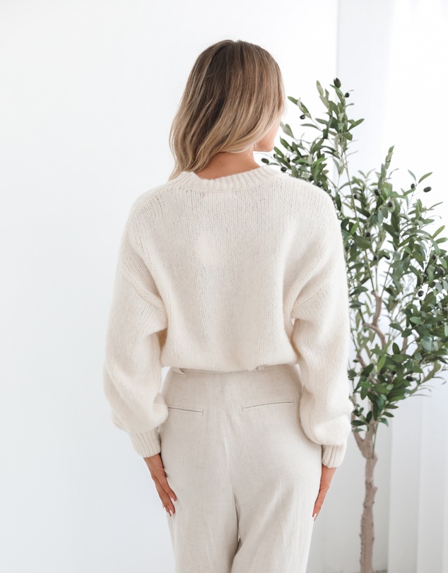 Esther & Co - Adelaine Knit - Cream Print