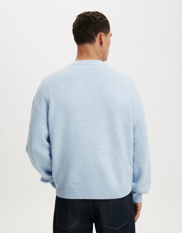 Cotton On - Box Fit Fuzzy Crew Knit