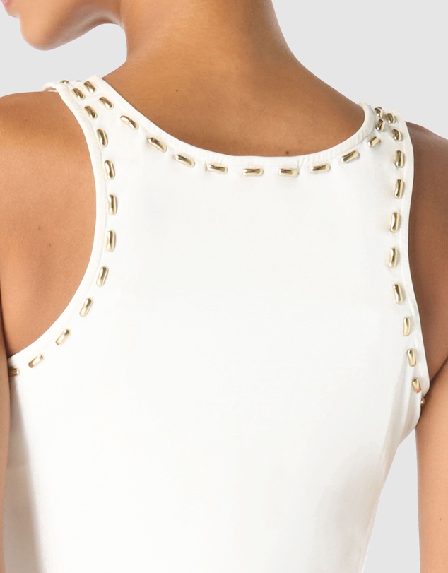 Michael Kors - Gold Studded Mini Beach Cover-Up Dress