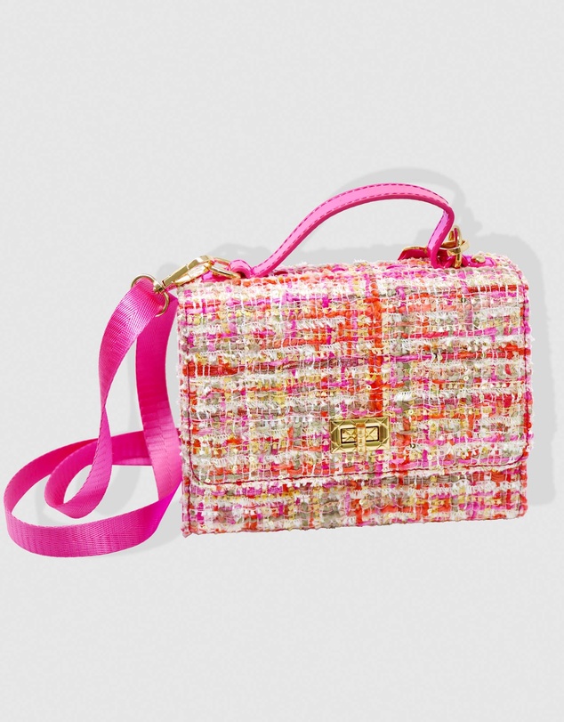 Pink Poppy - Tweed Pink Handbag