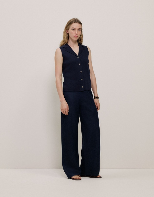 Trenery - Linen Bias Pant in Night Sky