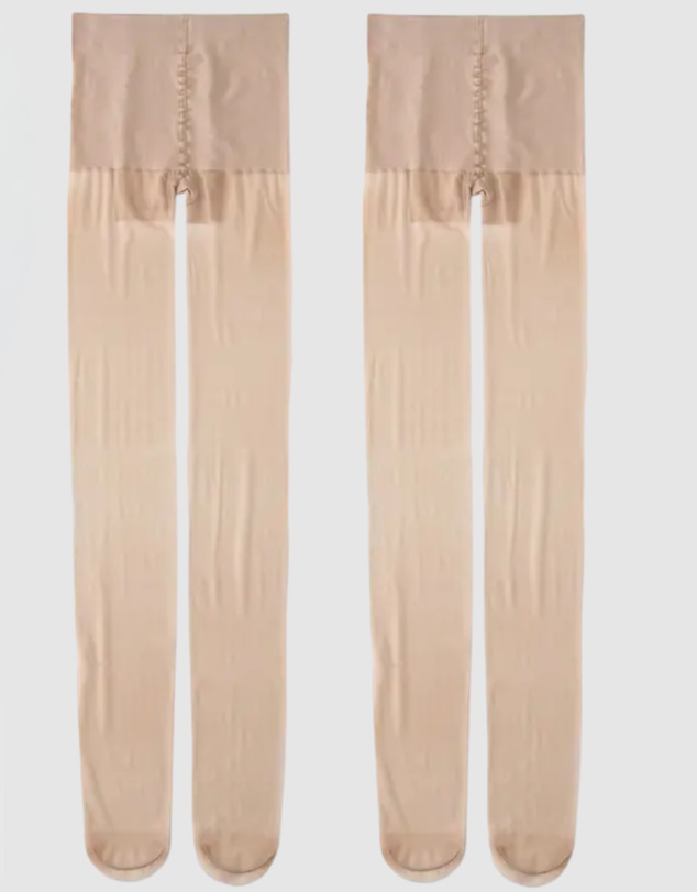 High Heel Jungle - 15 Denier Silky Slimming Sheer Tights - 2 Pack - Nude