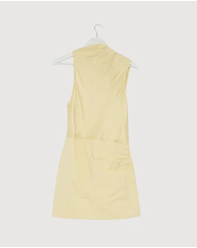 Revibe - Repaired Shona Joy Dillon Contrast Draped Cowl Mini Dress - AU 10