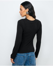 AERE - Tara Layered Jersey Top