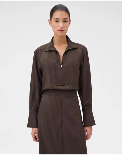 Oroton - Half Placket Zip Shirt