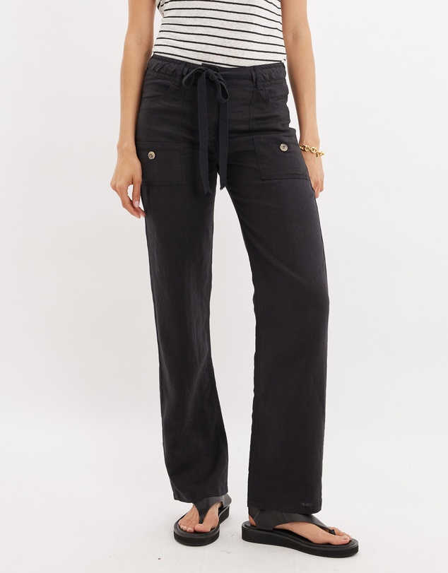 Amelius - Erin Linen Tie Cargo Pant