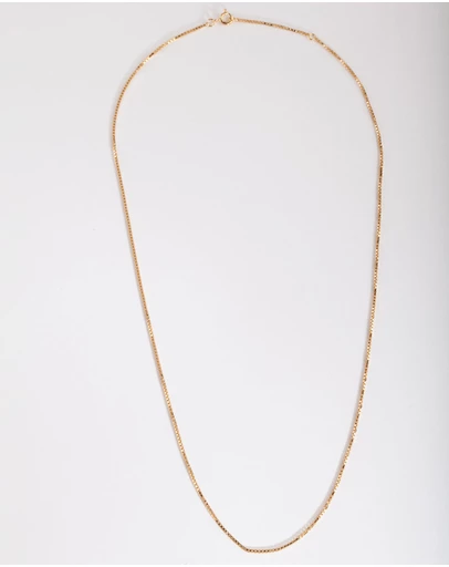 Lovisa - Gold Plated Sterling Silver Box Chain Necklace