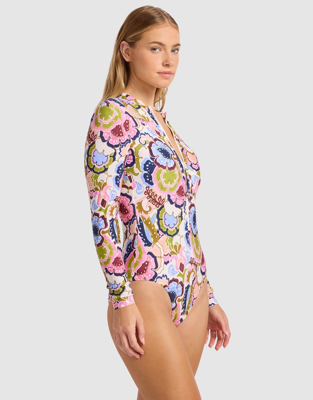Seafolly - Sea Blossom Zip Front Surf Suit