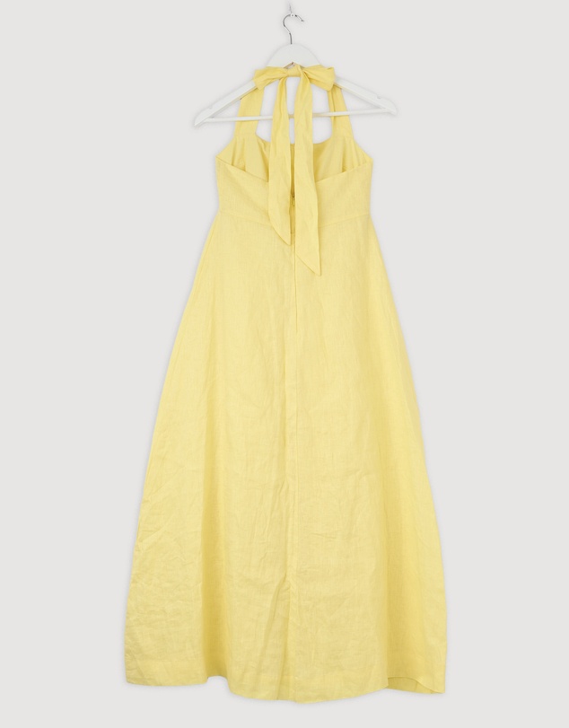 Revibe - Repaired AERE Lylah Linen Midi Dress - AU 8