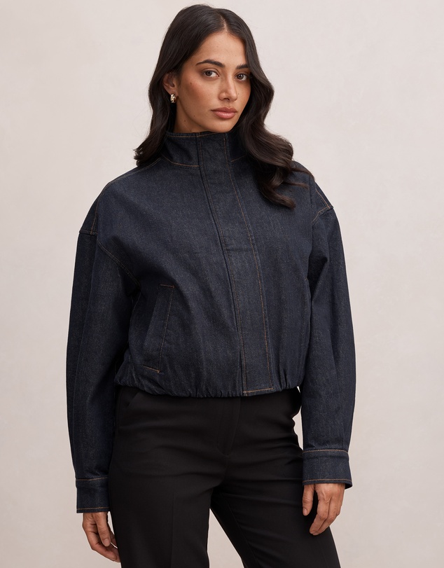 Forever New - Lola Funnel Neck Denim Jacket