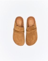 Walnut Melbourne - Della Leather Mule