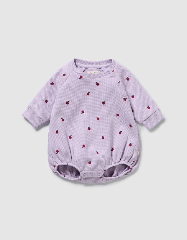 Wilson & Frenchy - Berry Plums Organic Waffle Bodysuit - Babies