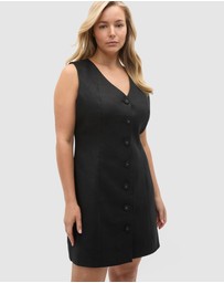 Seed Heritage - Linen V Neck Button Mini Dress