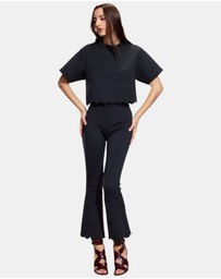 Cynthia Rowley - Scallop Bonded Cropped Pants
