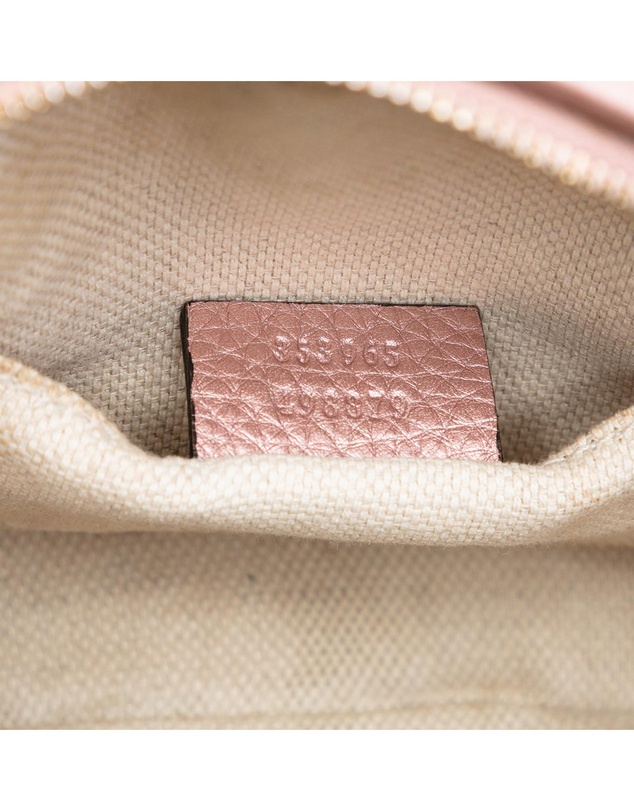 Pre-Loved by Azura Reborn - Pre-Loved Mini Metallic Pebbled Calfskin Soho Chain Crossbody